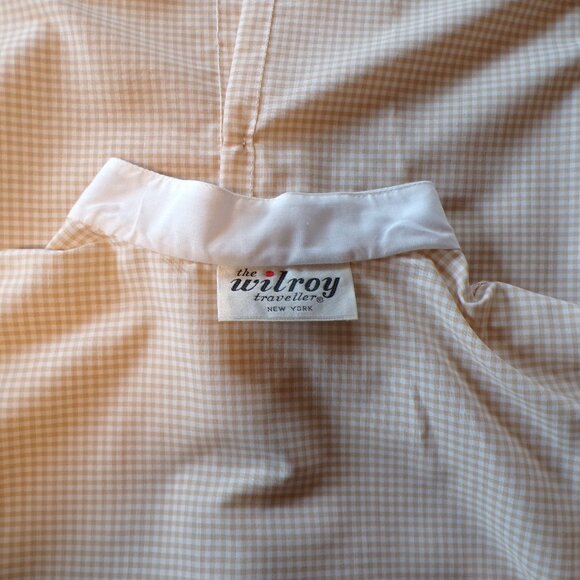 WILROY TRAVELLER Women's Retro 1970/1980 Style Beige & White Checkered Shirt -16 - Picture 7 of 8